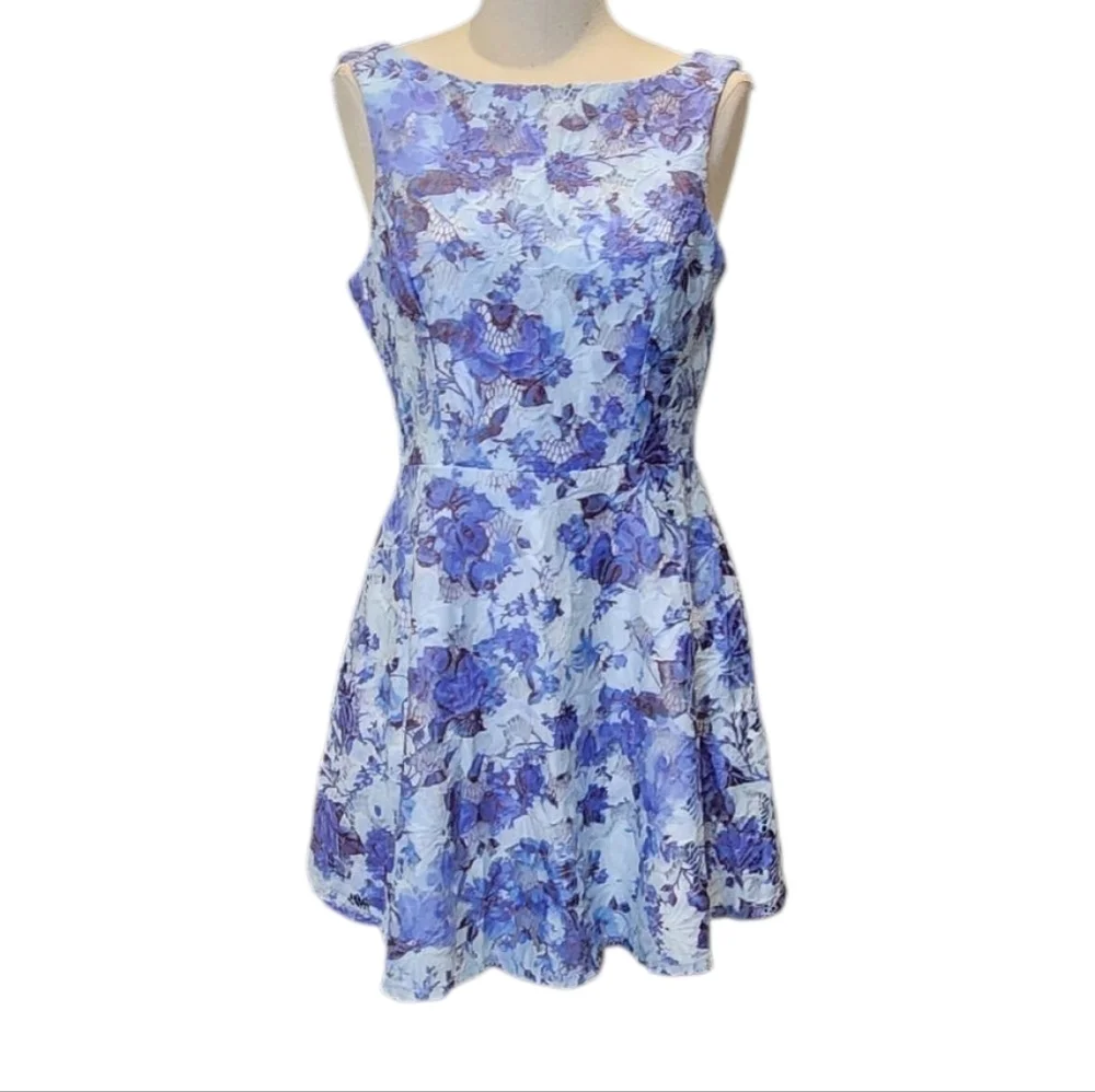 Speechless Blue Floral Mini Dress